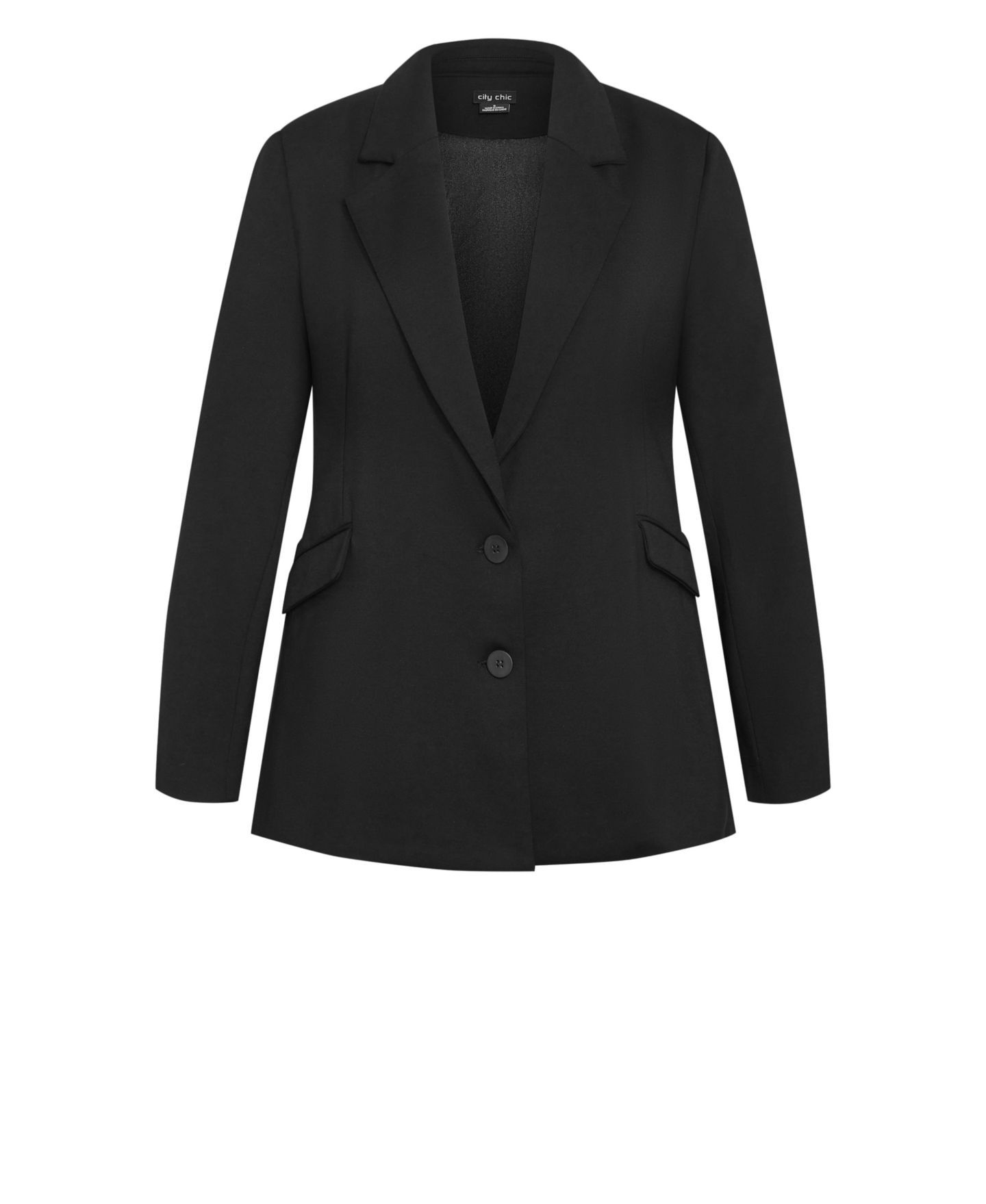 Женский пиджак CITY CHIC Plus Size Galactic Oversized Stretch Ponte Blazer, цвет: Чёрный — фото 4