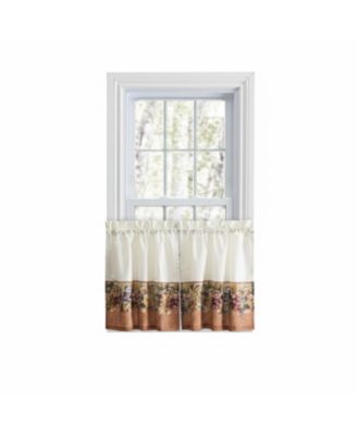  Grapevine and Check Pattern Tuscan Hills Window Tiers