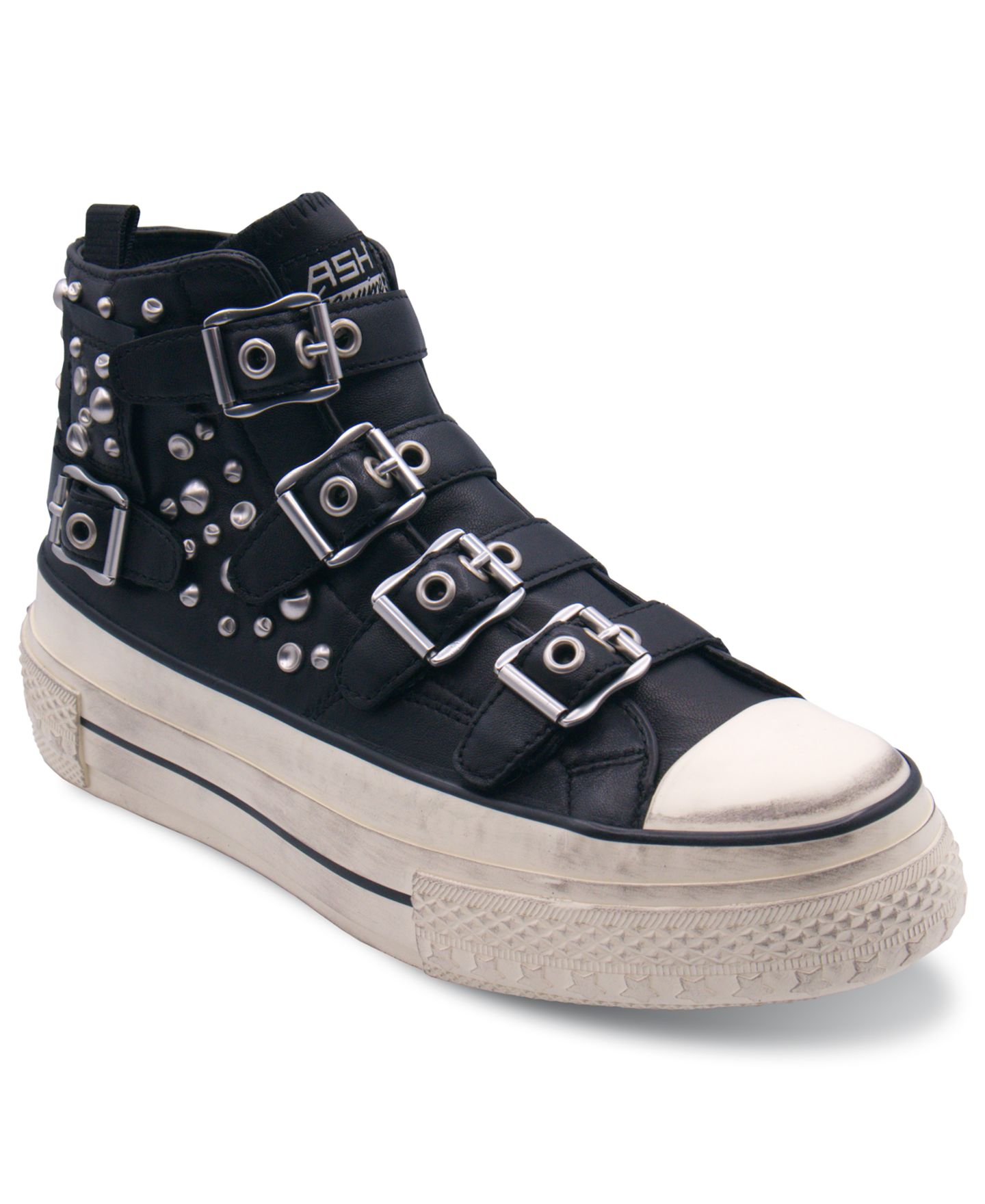 Женские кроссовки ASH Rainbow Studs Platform, цвет: Чёрный — фото 1