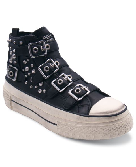 Женские кроссовки ASH Rainbow Studs Platform, цвет: Чёрный