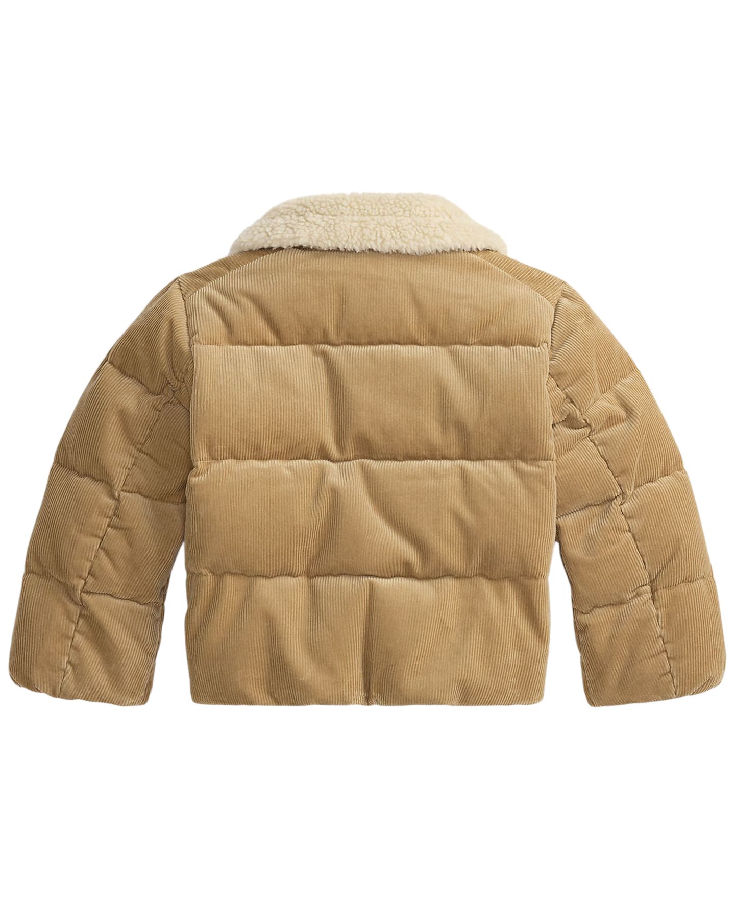 Куртка Polo Ralph Lauren Cotton Corduroy Down Jacket для девочек, цвет: Винтажный хаки — фото 5