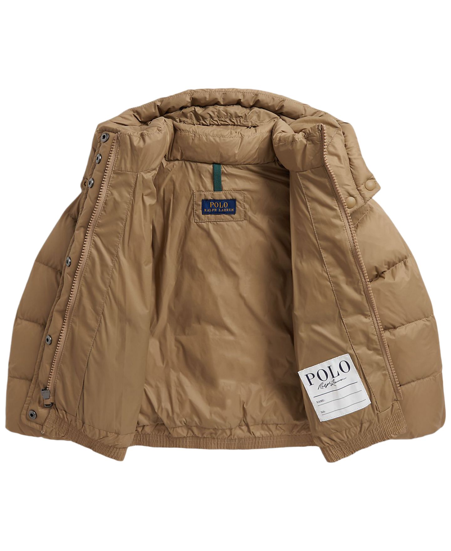 Куртка Polo Ralph Lauren Down Hooded Jacket для девочек, цвет: Верблюжий — фото 3