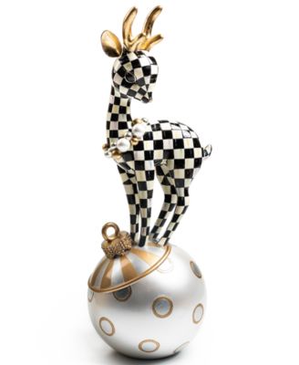 Courtly Check Gold Deary Deer On Ornament