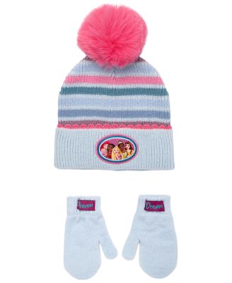 Toddler Girls' Princes Beanie Hat and Mitten, 2-Piece Set