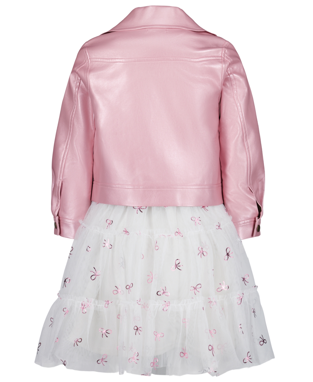 Blueberi Boulevard Girls' 2T-6X Moto Jacket and Dress, 2-Piece Set