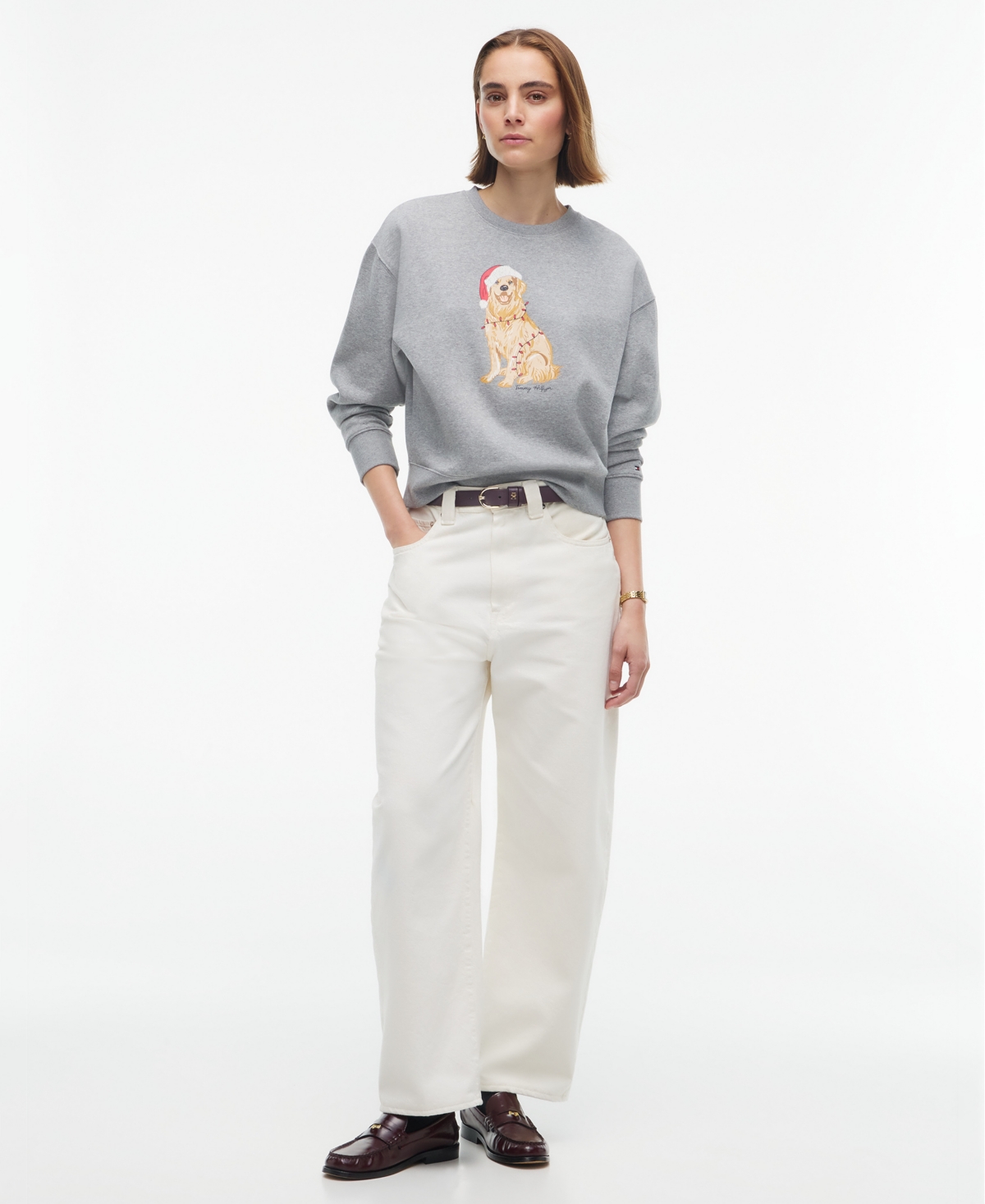 Tommy Hilfiger Women's Holiday Graphic Cotton-Blend Sweatshirt