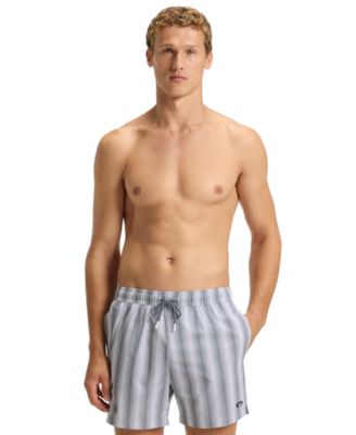 BOSS by Men's 5" Flounder Stripe Print Swim Trunks