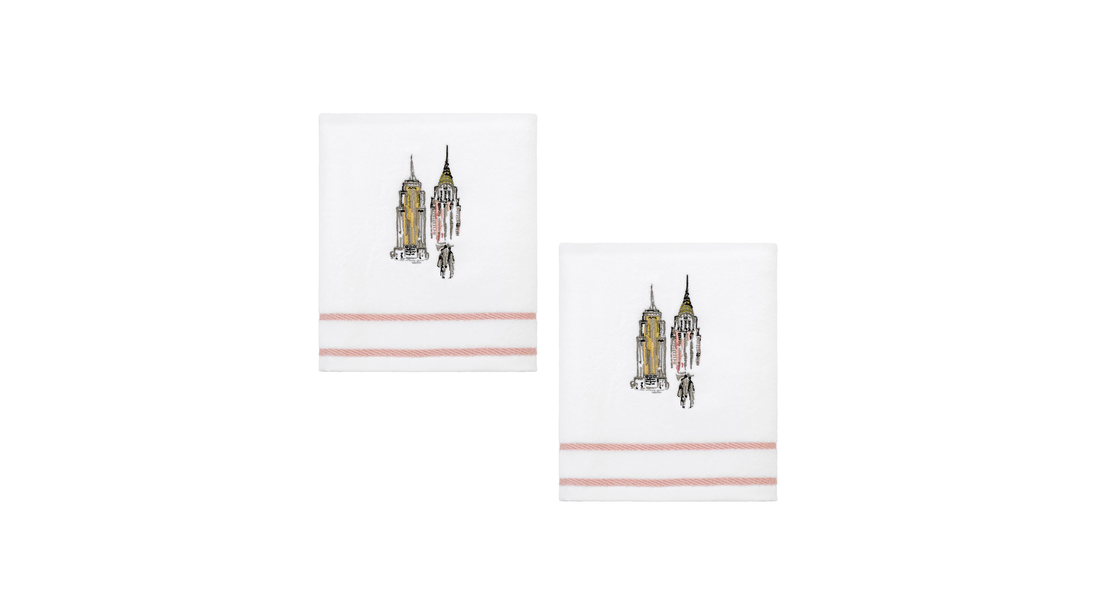 Nicole Miller City Girl Cotton 2-Pack Hand Towel Set