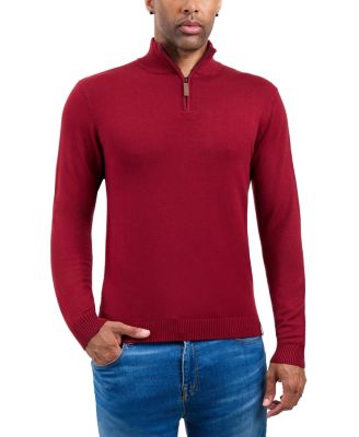Men's SPRING + MERCER Quarter Zip Mock Neck Sweater