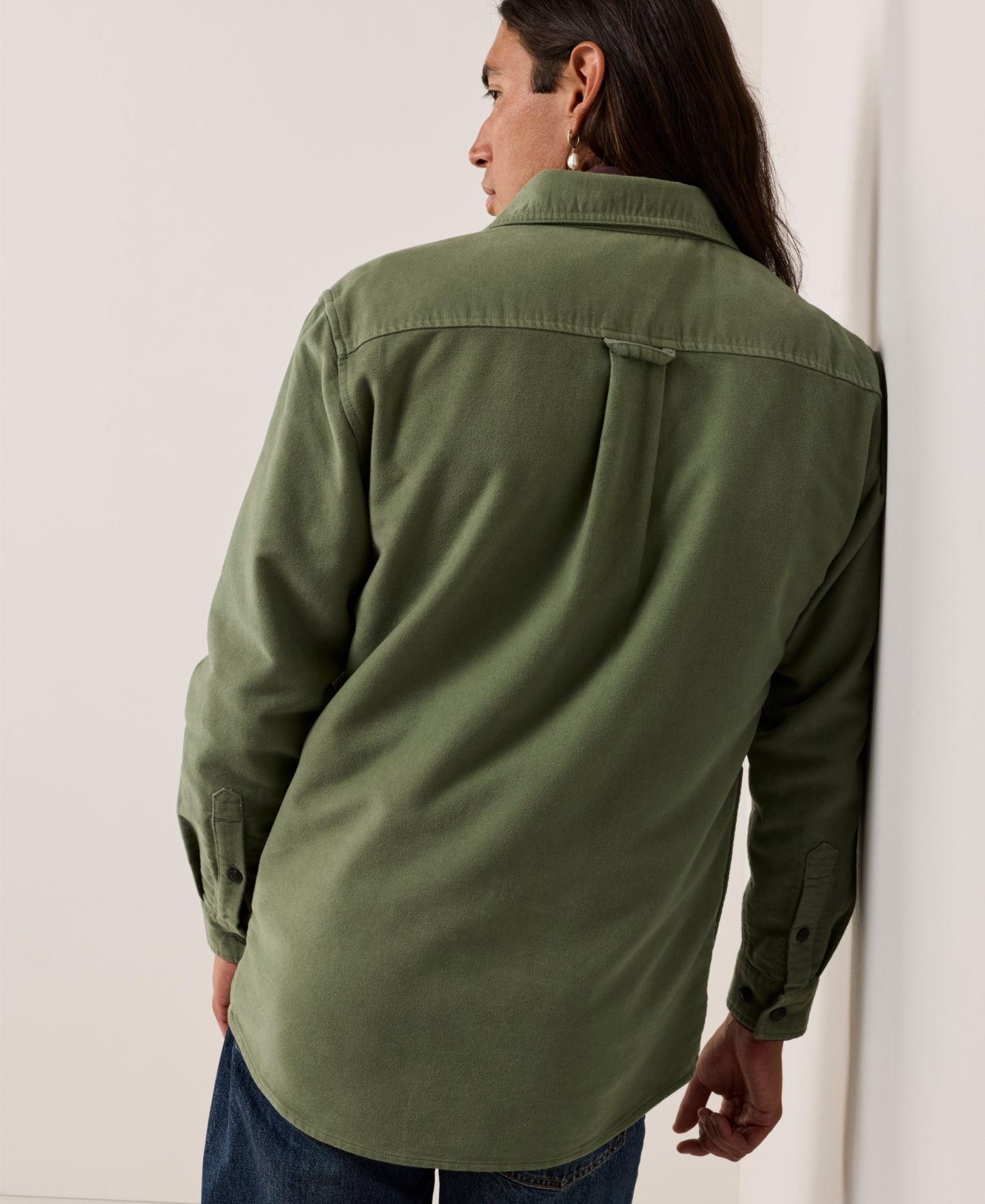 Мужская рубашка Pendleton Belmont Moleskin Long-Sleeve, цвет: Оливковый — фото 4