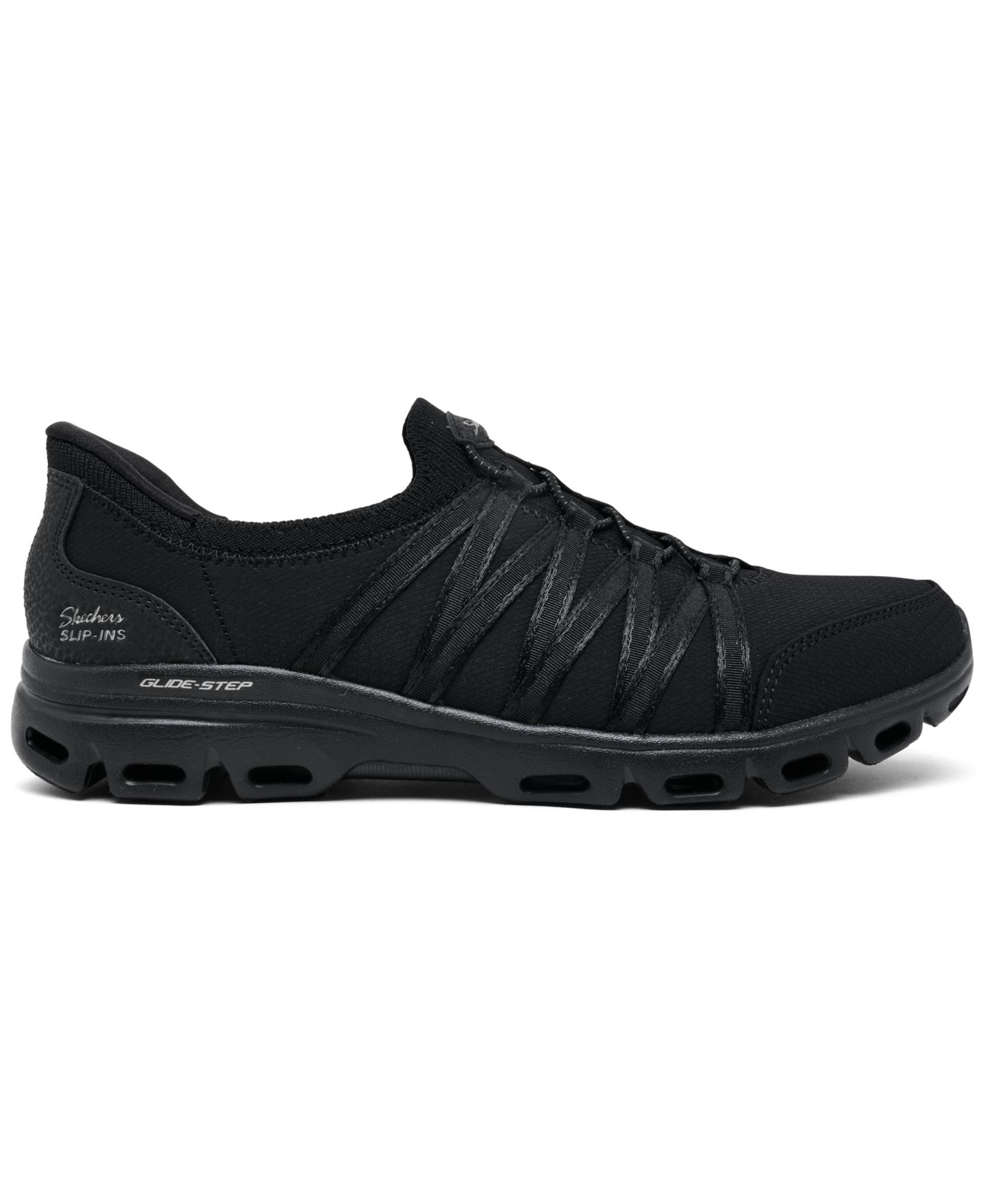 Женские кроссовки Skechers Slip-ins: Glide-Step Comfort - Steady Grace Athletic Walking, цвет: Чёрный / Коричневый — фото 2