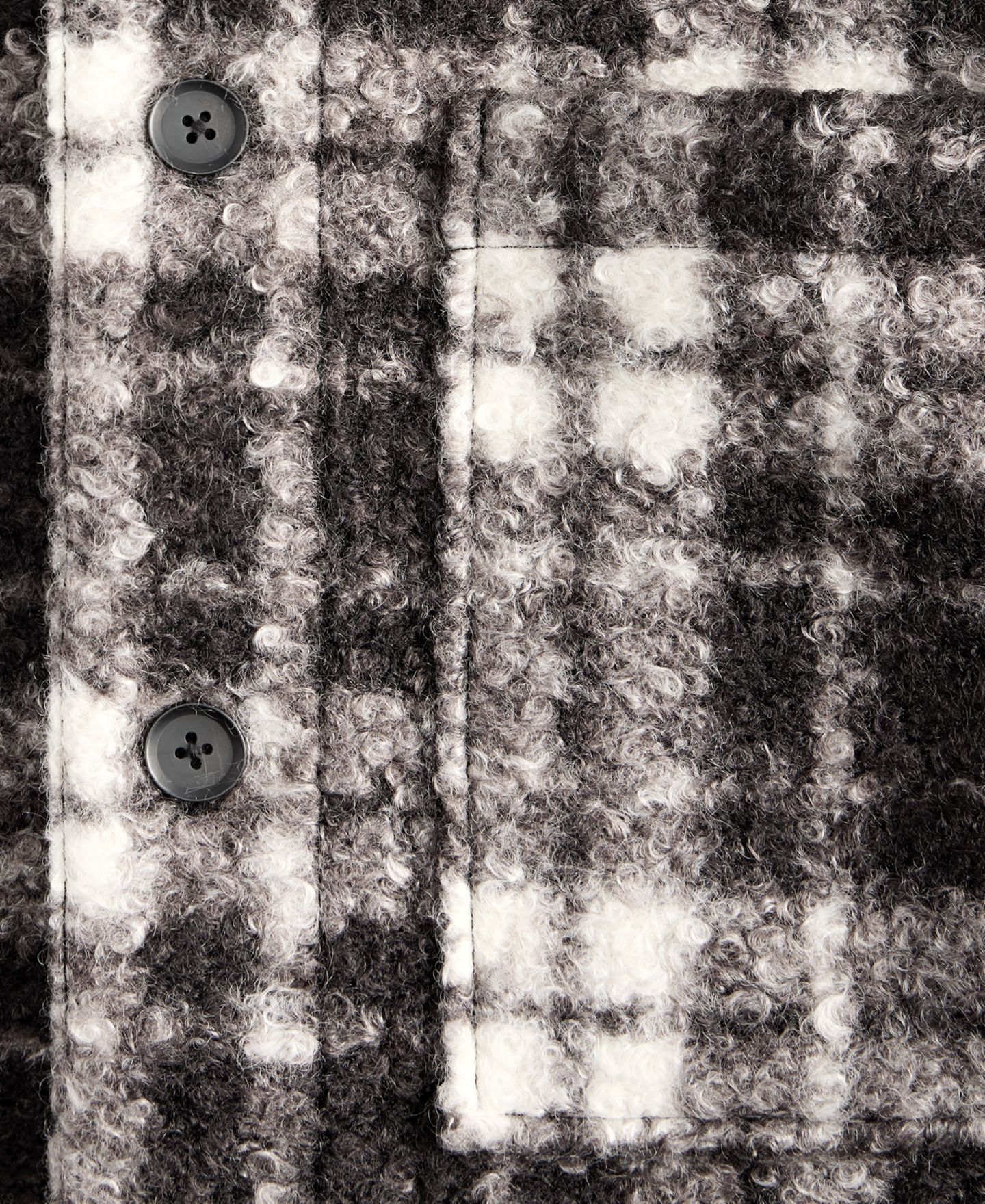Мужской кардиган Mode of One Knit Plaid V-Neck, цвет: Глубокий чёрный — фото 6