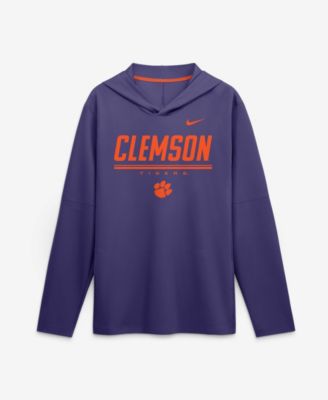 Men's Clemson Tigers Clemson Sideline Removable Sleeves Lightweight Dri-FIT Hoodie