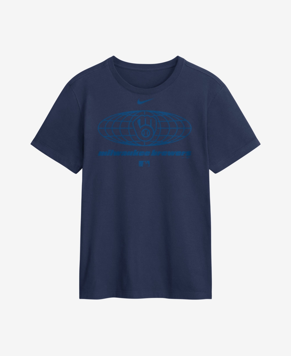 Nike Men's Milwaukee Brewers Tonal Club Crewneck Short-Sleeve Regular-Fit T-Shirt