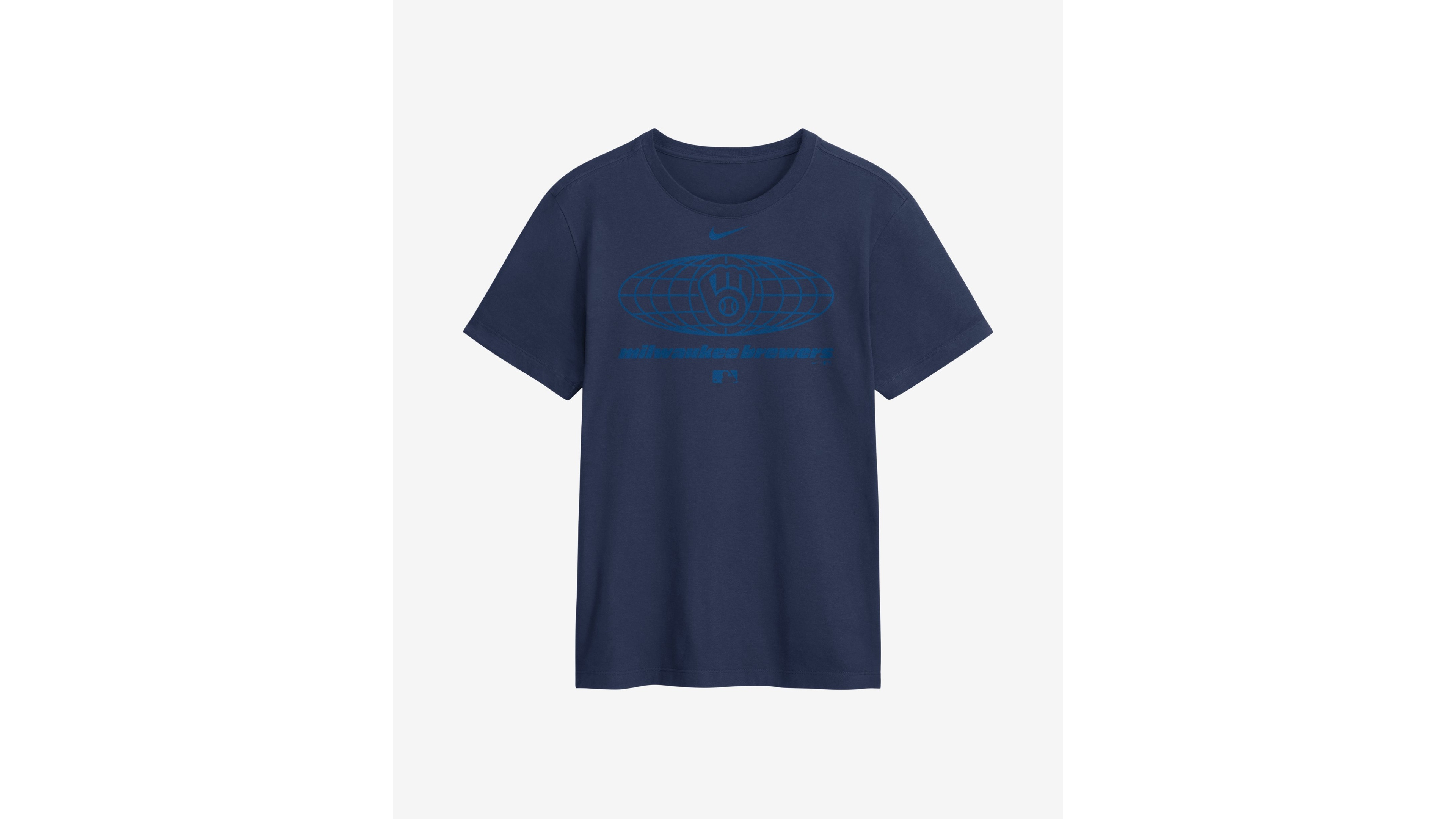 Nike Men's Milwaukee Brewers Tonal Club Crewneck Short-Sleeve Regular-Fit T-Shirt