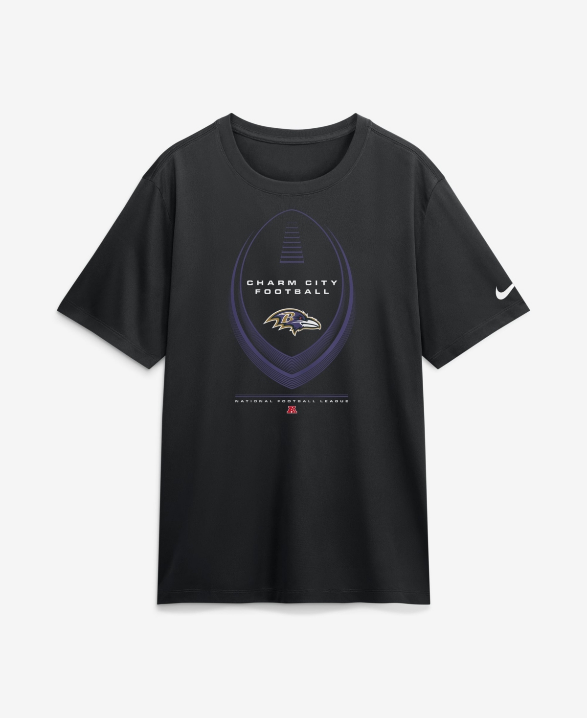 Nike Men's Big & Tall Baltimore Ravens Legend Icon Dri-fit Screen-Print T-Shirt - Black