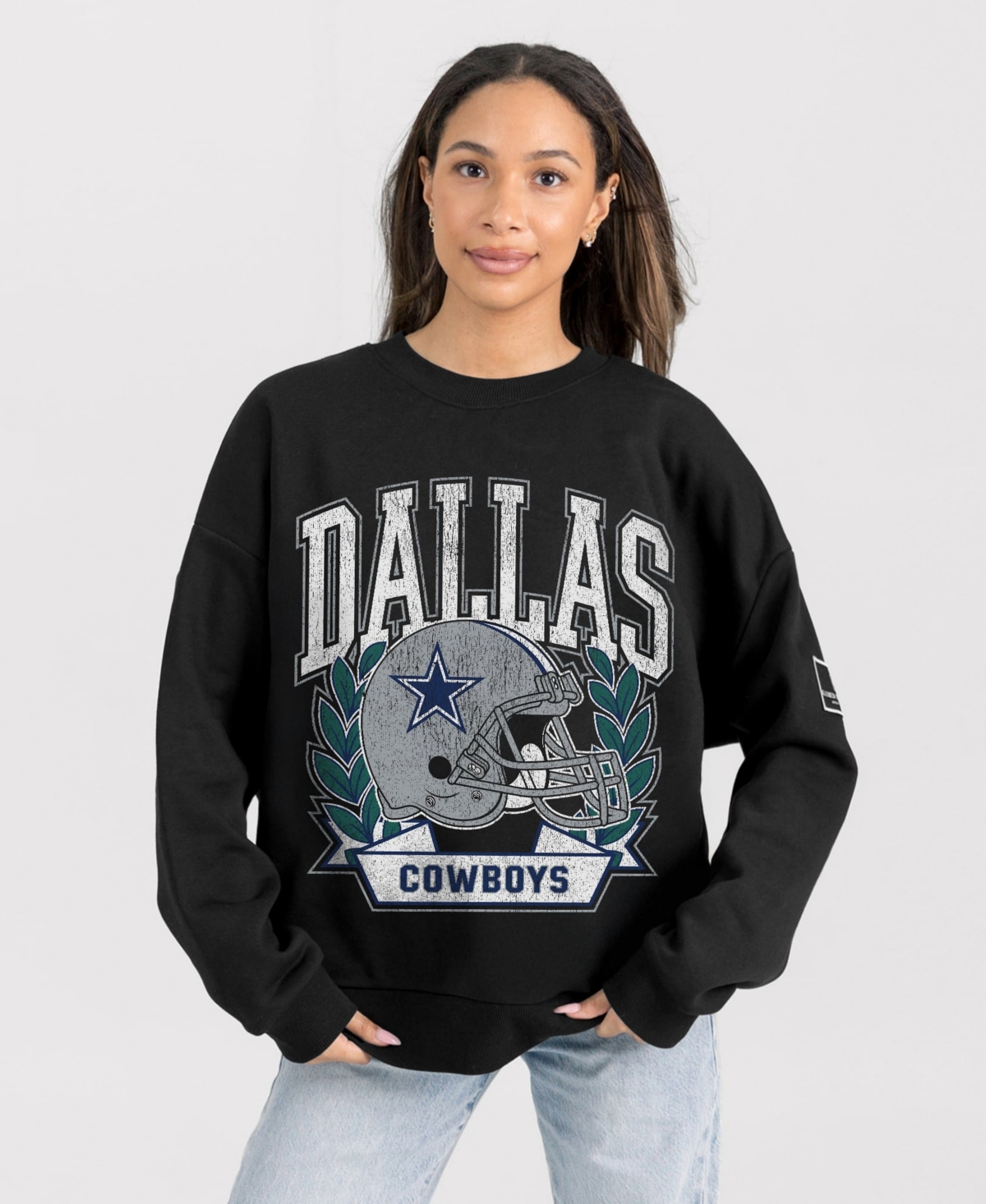 Gameday Couture Women's Dallas Cowboys Victory Lane Oversized Crewneck Fleece Sweatshirt