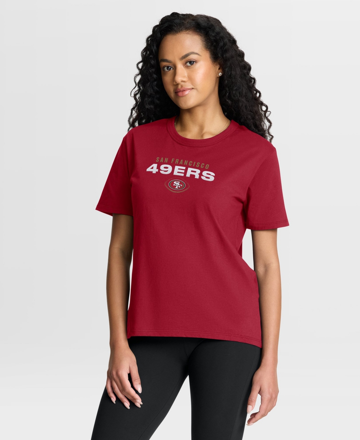 Fanatics Women's San Francisco 49ers Fade Legacy Relaxed-Fit T-Shirt - Scarlet
