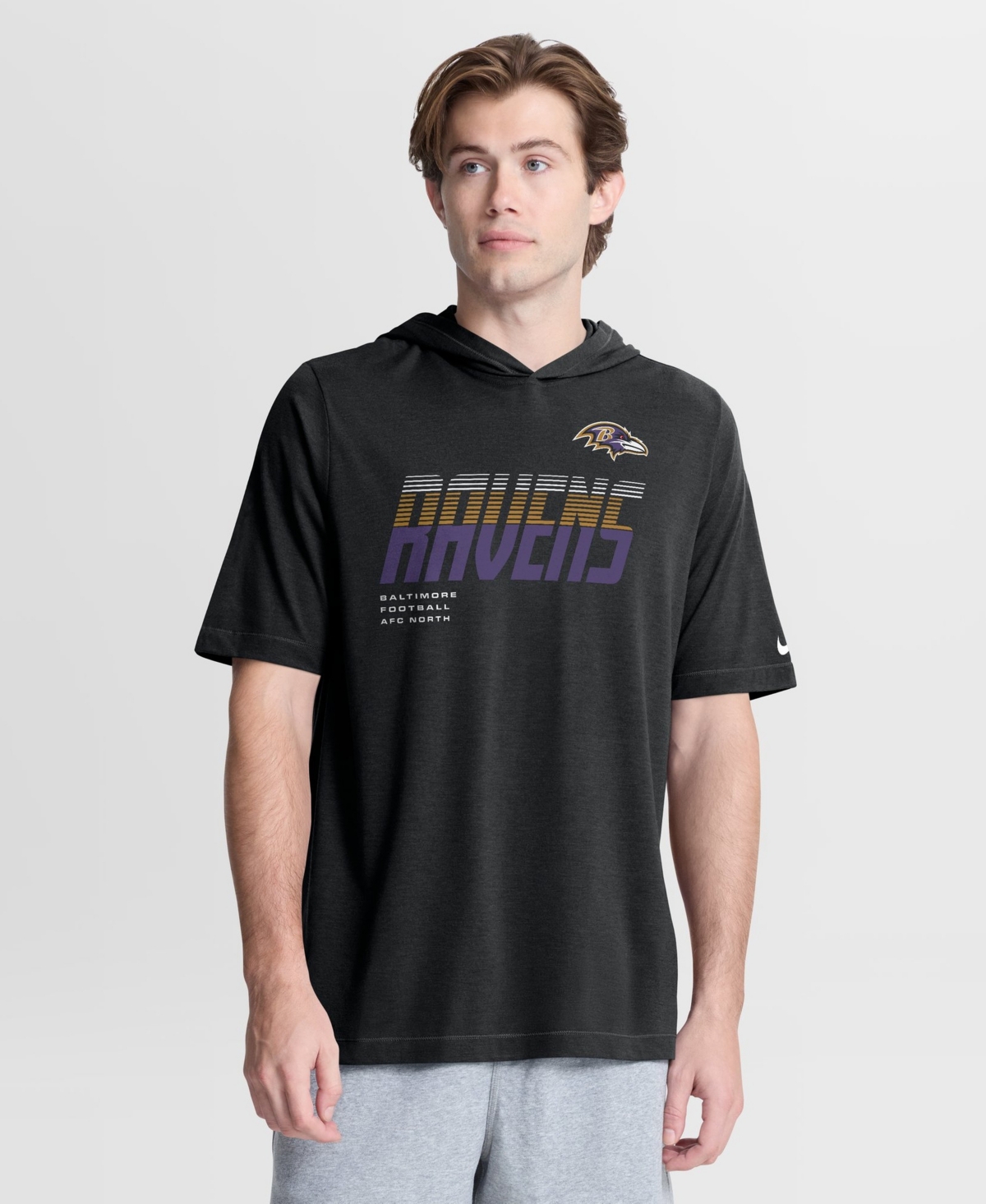 Nike Men's Baltimore Ravens Tri-Blend Hooded Hoodie