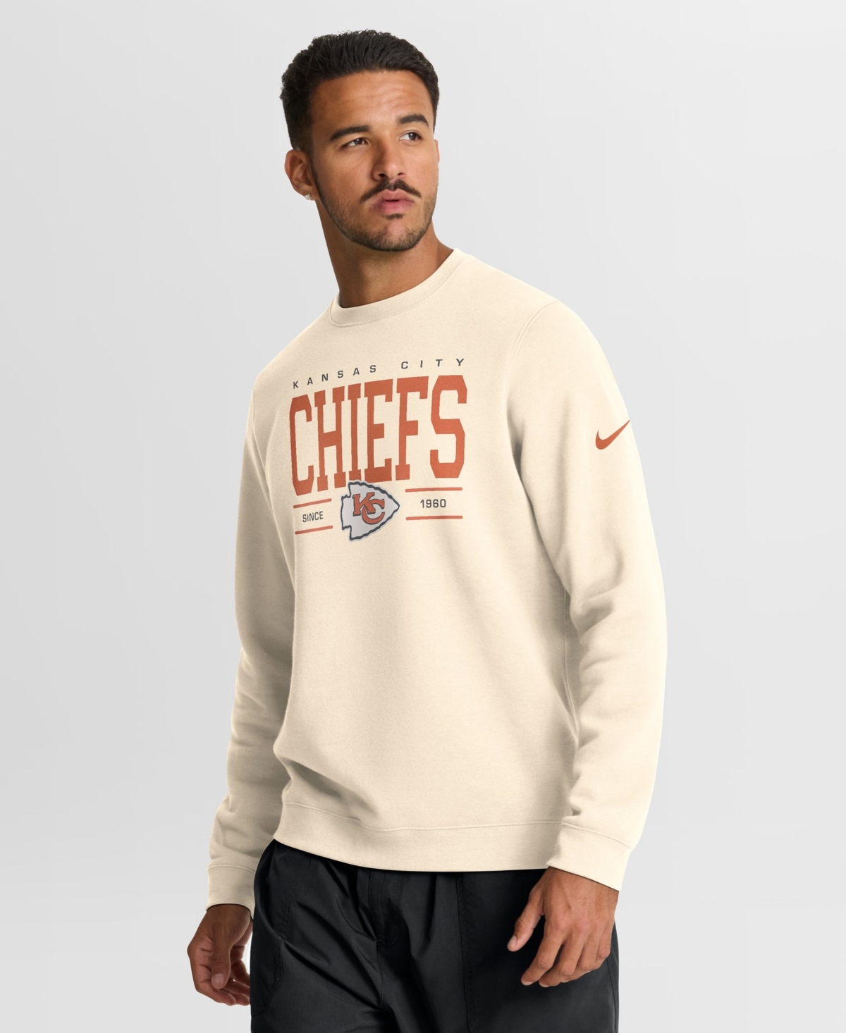 Nike Men's Kansas City Chiefs Always Reppin' Club Long Sleeve Brushed-Back Fleece Sweatshirt