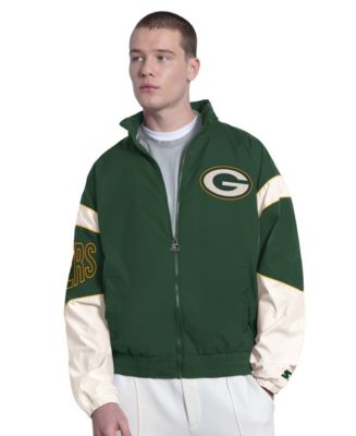 Starter Men's Green Bay Packers The Gust Water-Resistant Full-Zip