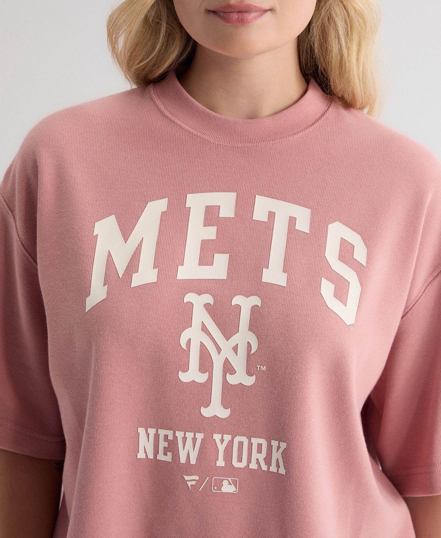 Женская футболка Fanatics New York Mets Iconic Boxy Double-Face Rib — фото 7