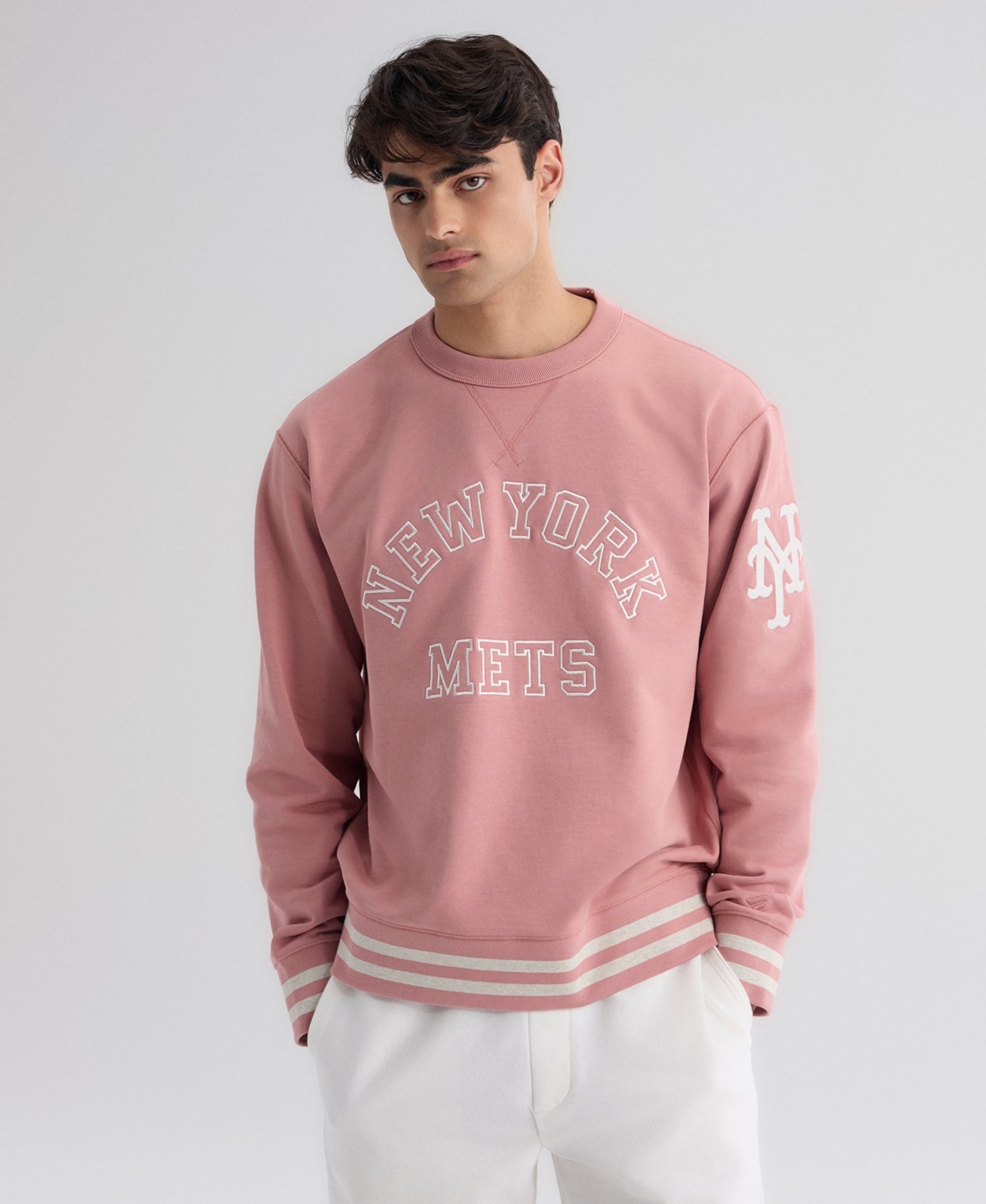 Fanatics Men's New York Mets Iconic Crewneck Relaxed-Fit Sweatshirt