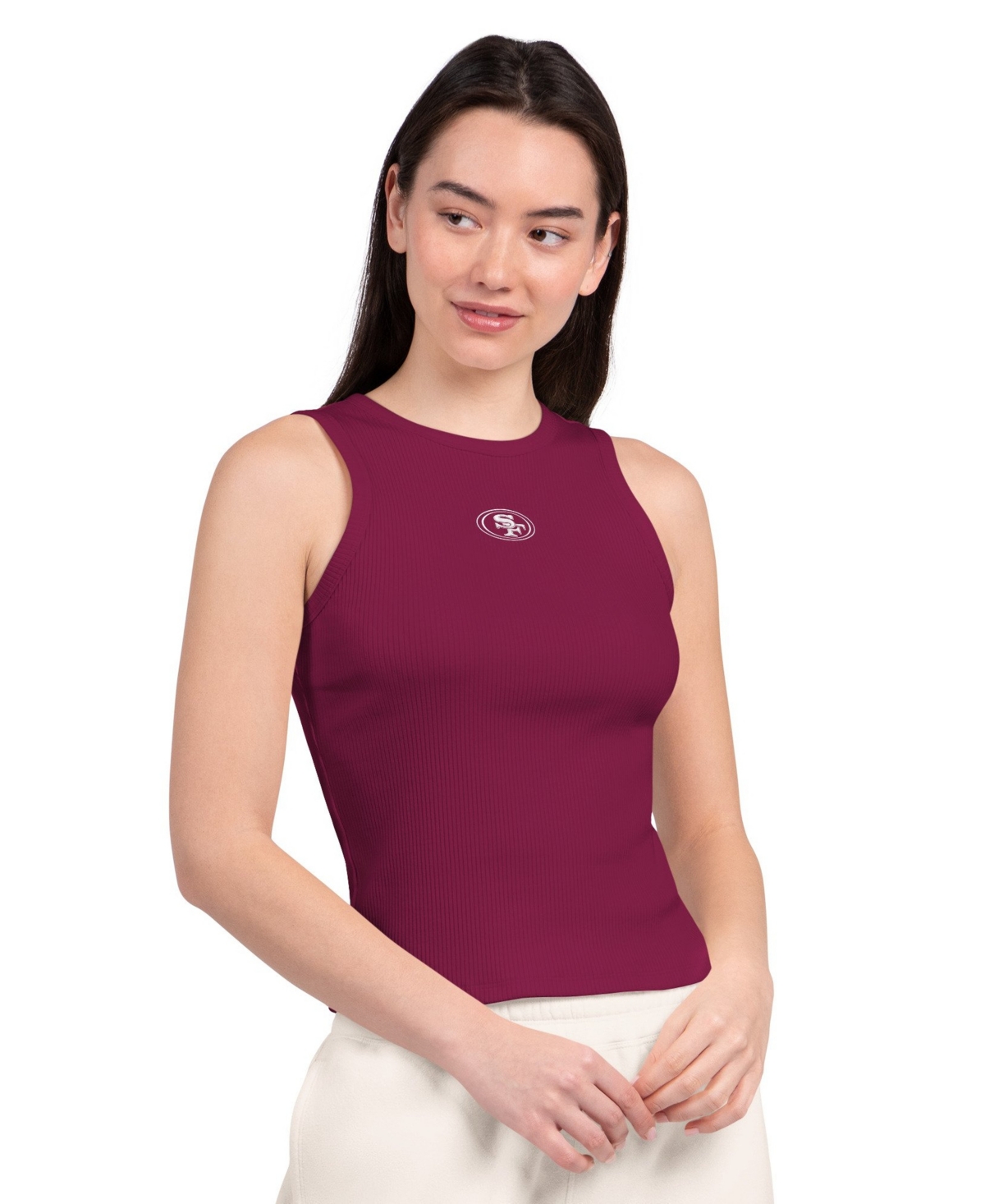 Starter Women's San Francisco 49ers Cropped Ribbed Tank Top