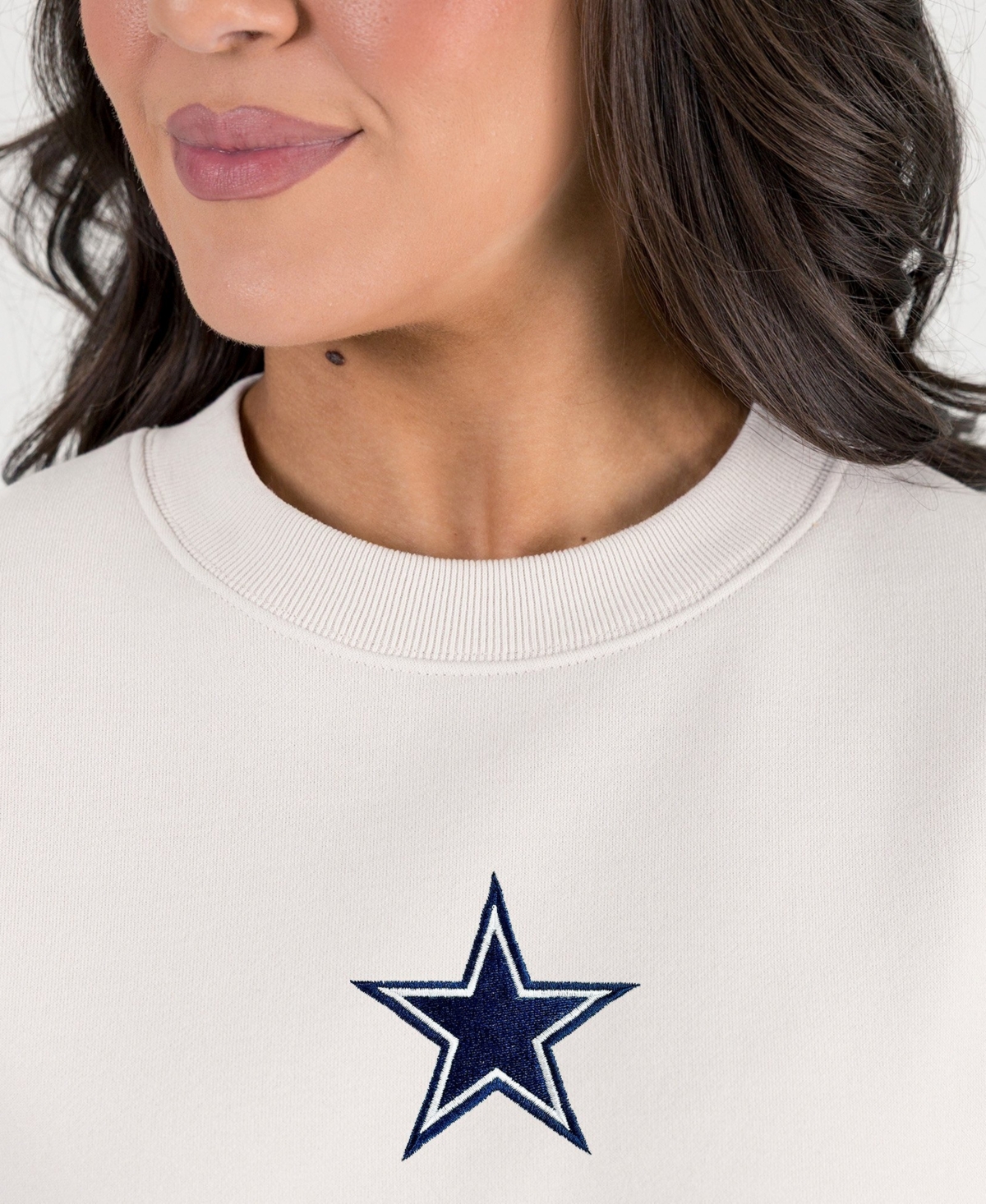 Gameday Couture Women's Dallas Cowboys Power Move Stadium Premium Drop-Shoulder Long-Sleeve Sweatshirt