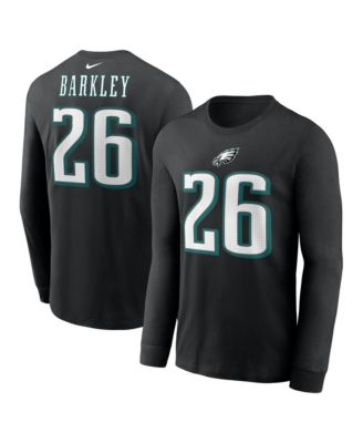 Men's Philadelphia Eagles Saquon Barkley Long Sleeve Crewneck T-Shirt