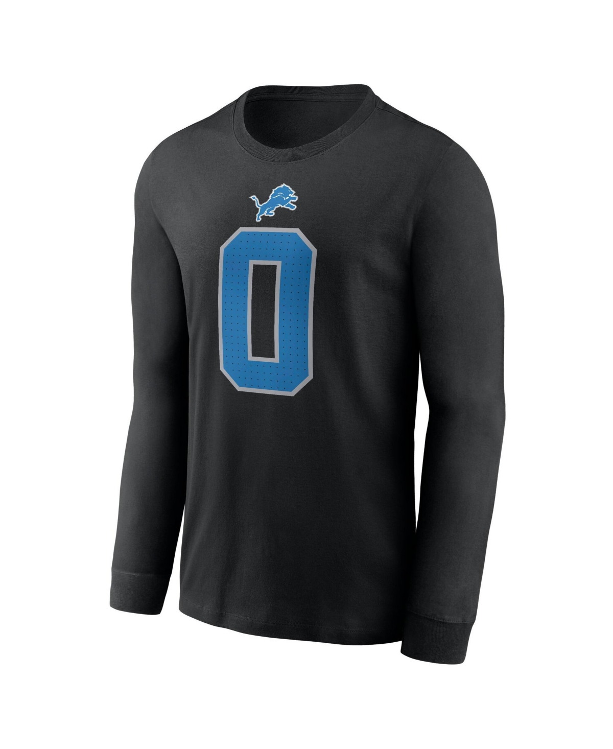Nike Men's Detroit Lions Jahmyr Gibbs Name & Number Long-Sleeve Crewneck T-Shirt