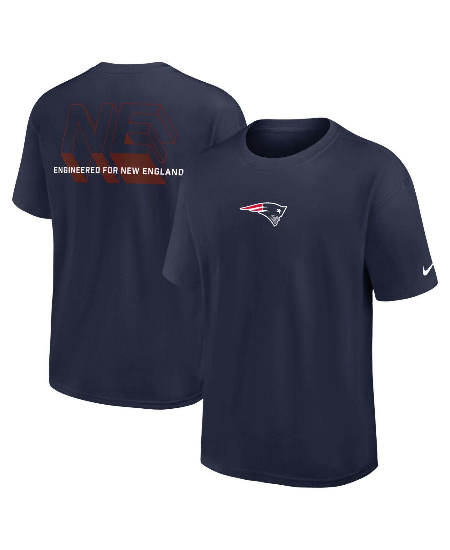 Мужская футболка Nike New England Patriots Max90 Relaxed-Fit Dropped-Shoulder — фото 1