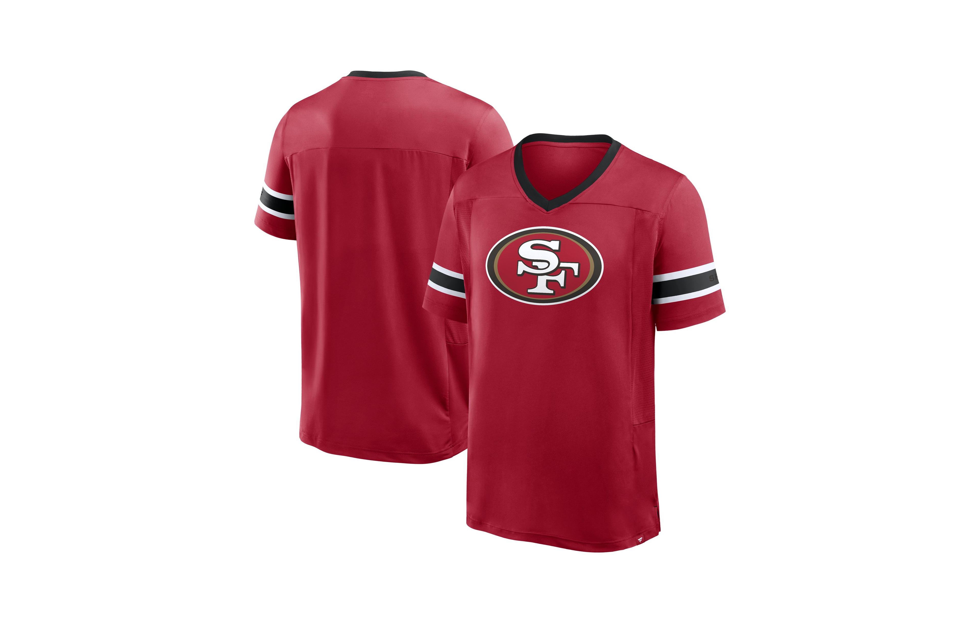 Fanatics Men's San Francisco 49ers Hometown Premium Hashmark Classic-Fit V-Neck T-Shirt