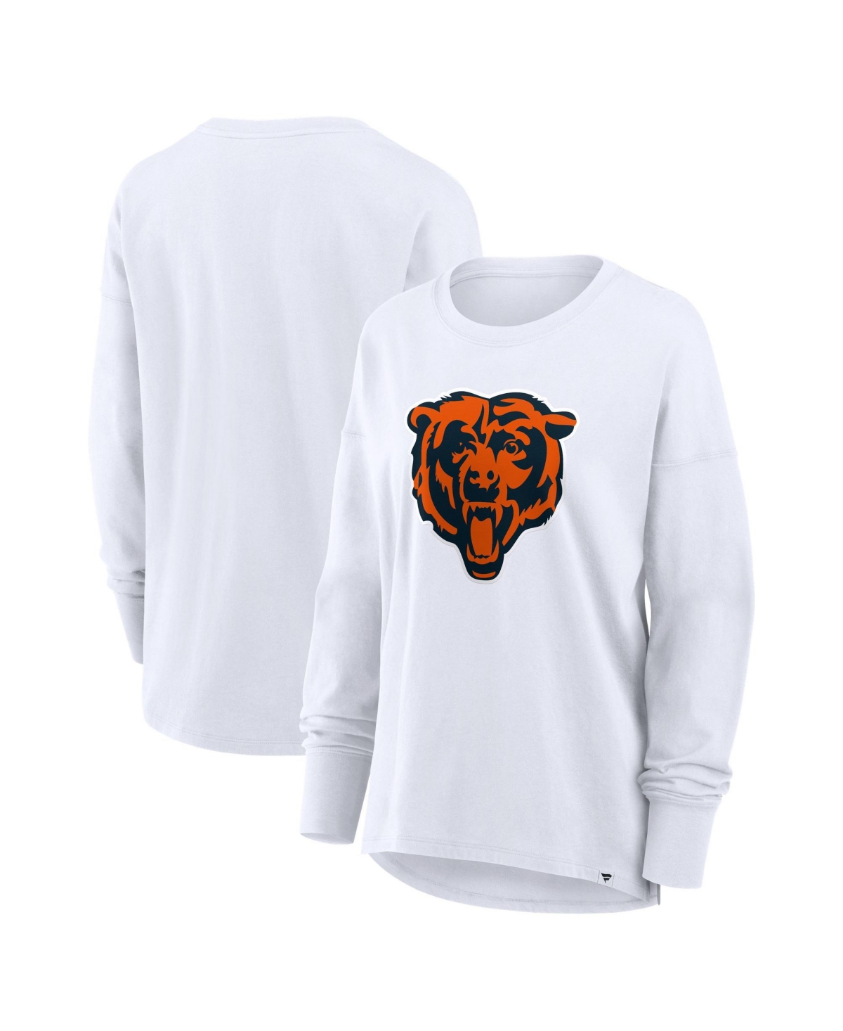 Fanatics Women's Chicago Bears Essential Long-Sleeve Crewneck T-Shirt - White