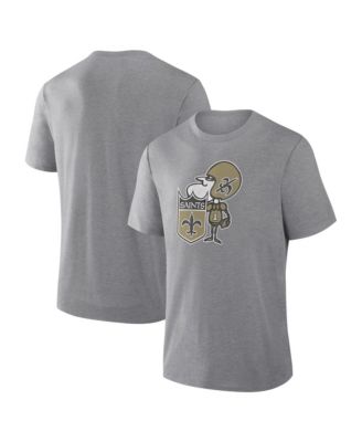 Men's New Orleans Saints Vintage Heritage Tribute Tri-Blend T-Shirt
