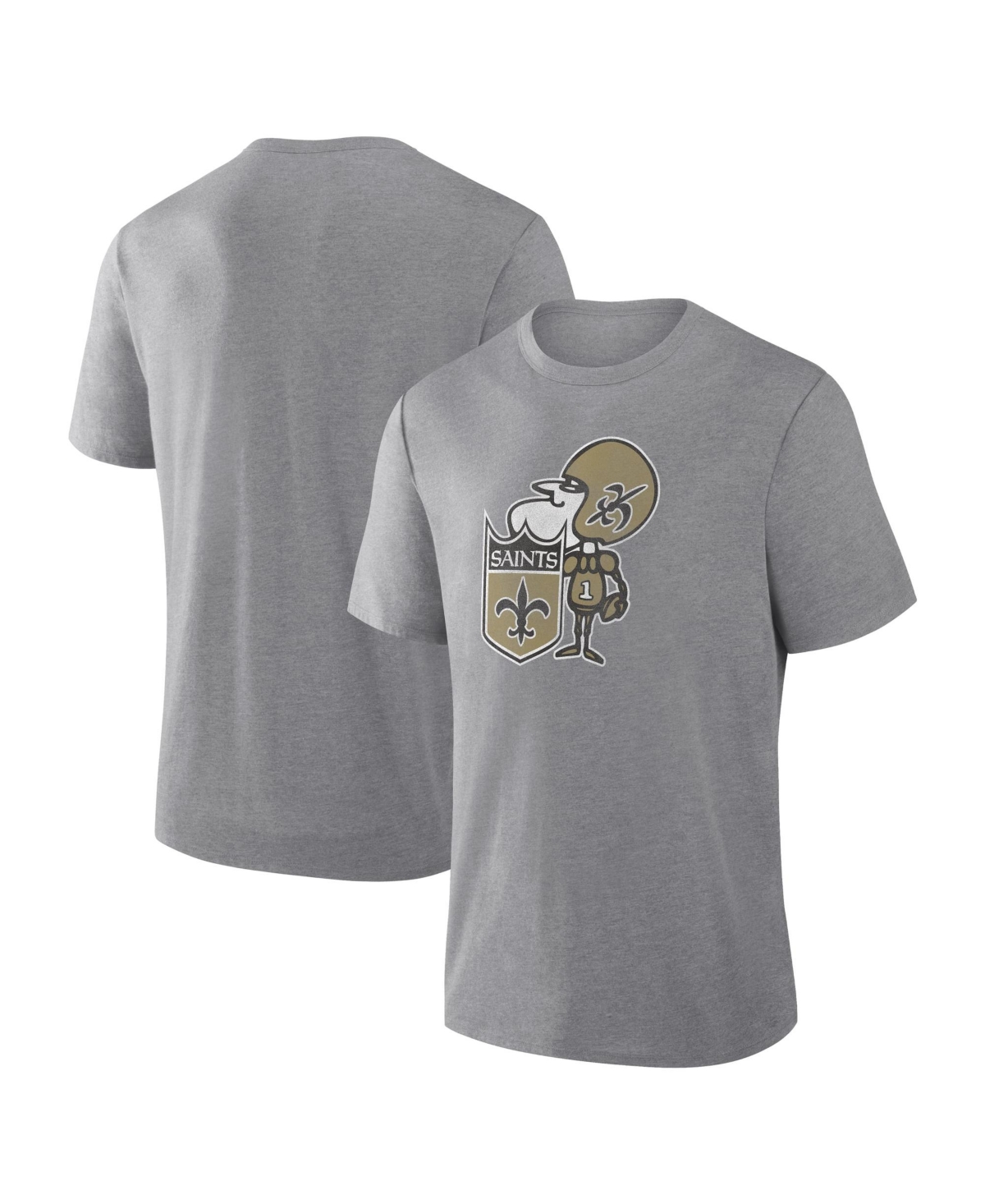 Fanatics Men's New Orleans Saints Vintage Heritage Tribute Tri-Blend T-Shirt