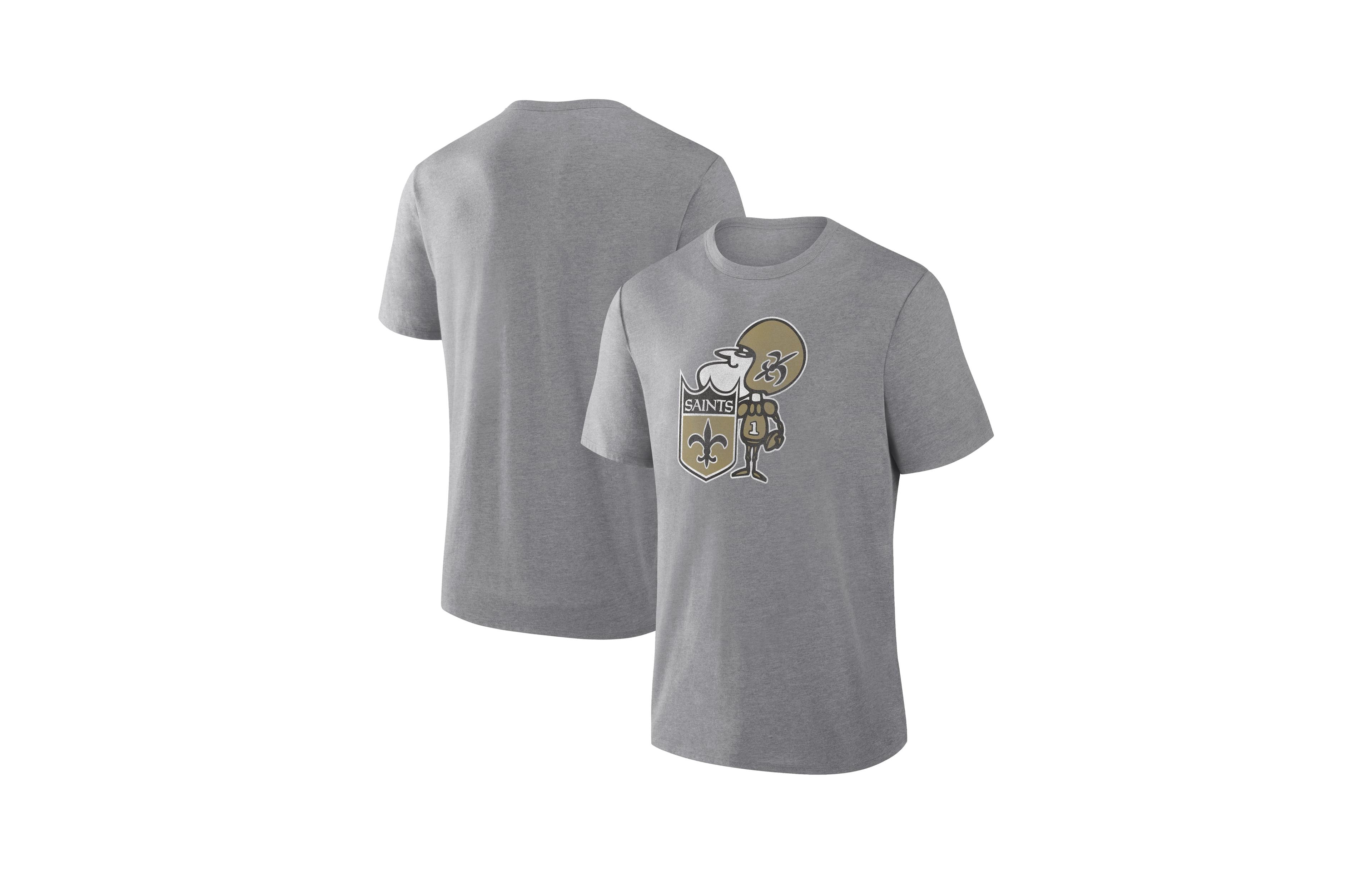 Fanatics Men's New Orleans Saints Vintage Heritage Tribute Tri-Blend T-Shirt