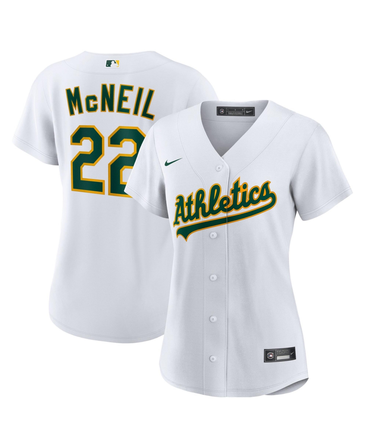 Nike Women's Oakland Athletics Jeff McNeil Home Replica Jersey