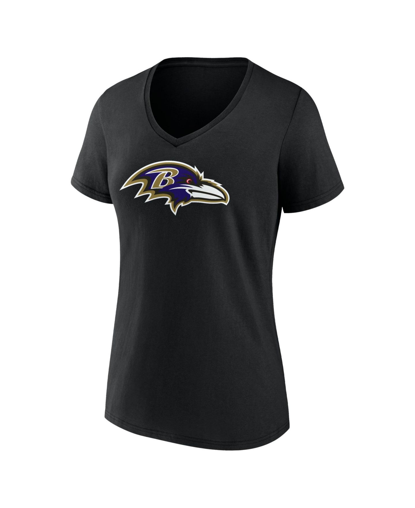 Женская футболка Logo Athletic Baltimore Ravens Primary Logo V-Neck Short-Sleeve — фото 3