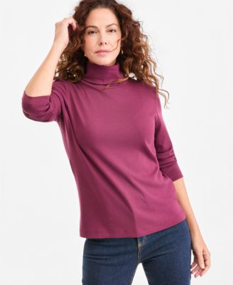 Women's Long-Sleeve Knit Turtleneck, Macy's Exclusive