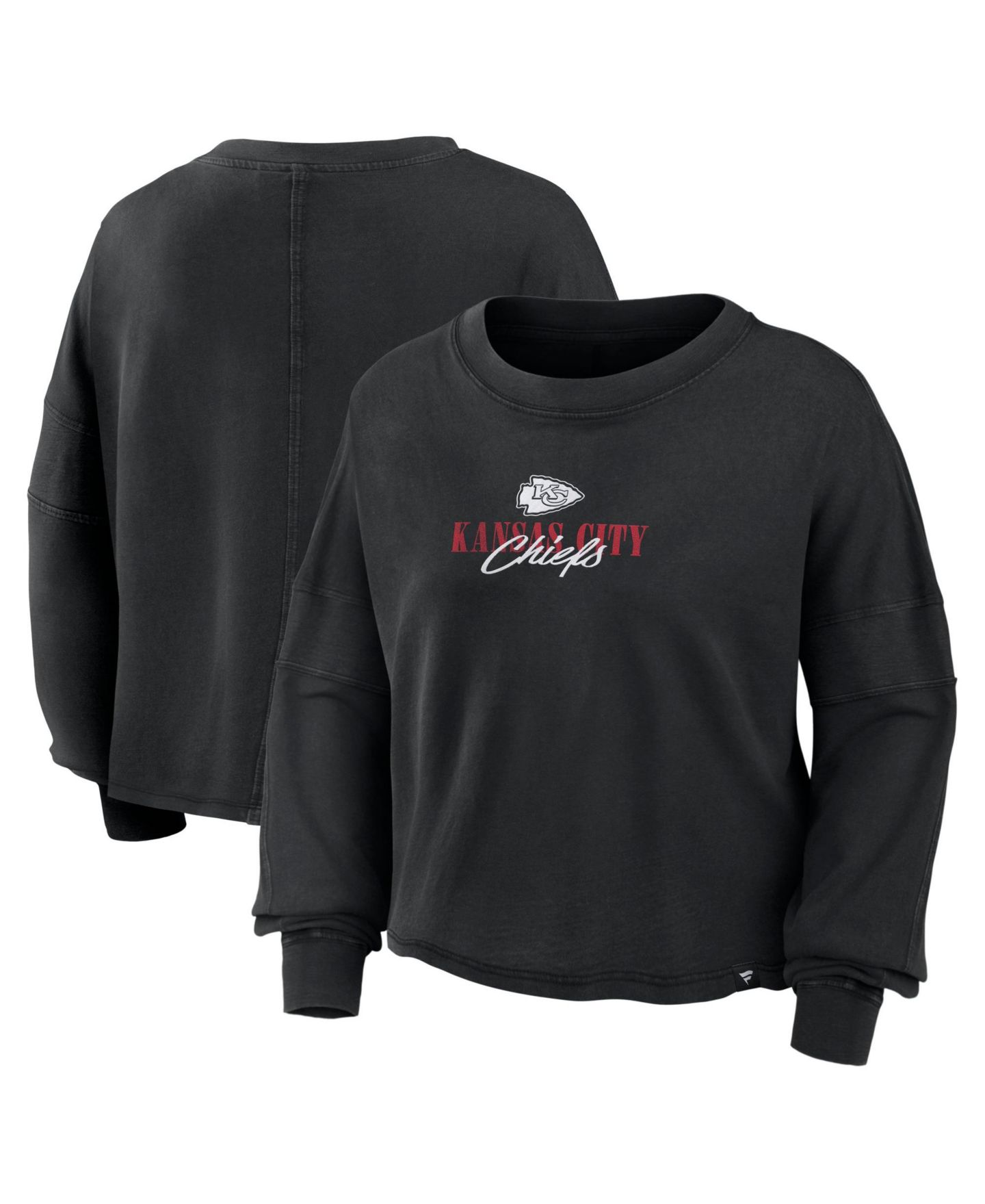 Женский топ Fanatics Kansas City Chiefs Chop Block Oversized-Boxy Long-Sleeve — фото 1