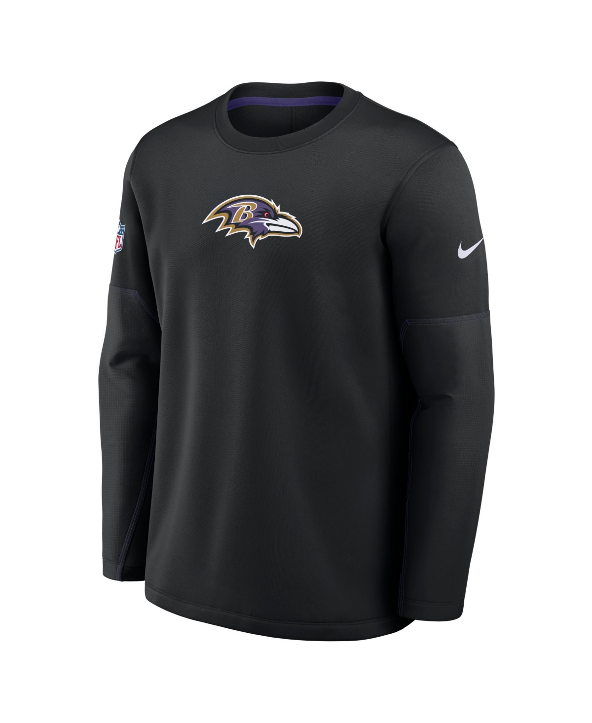 Nike Men's Baltimore Ravens Sideline Coaches Graphic Screen-Printed Tackle-Twill Sweatshirt