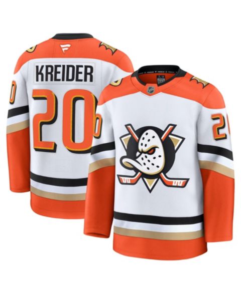 Мужской топ Fanatics Anaheim Ducks Chris Kreider Away Long-Sleeve Premium Jersey