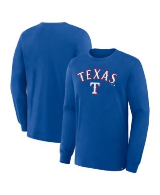 Men's Texas Rangers Lock-Up Legacy Long Sleeve Graphic T-Shirt
