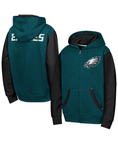Детское худи Outerstuff Philadelphia Eagles Stadium Fleece Lining Full-Zip
