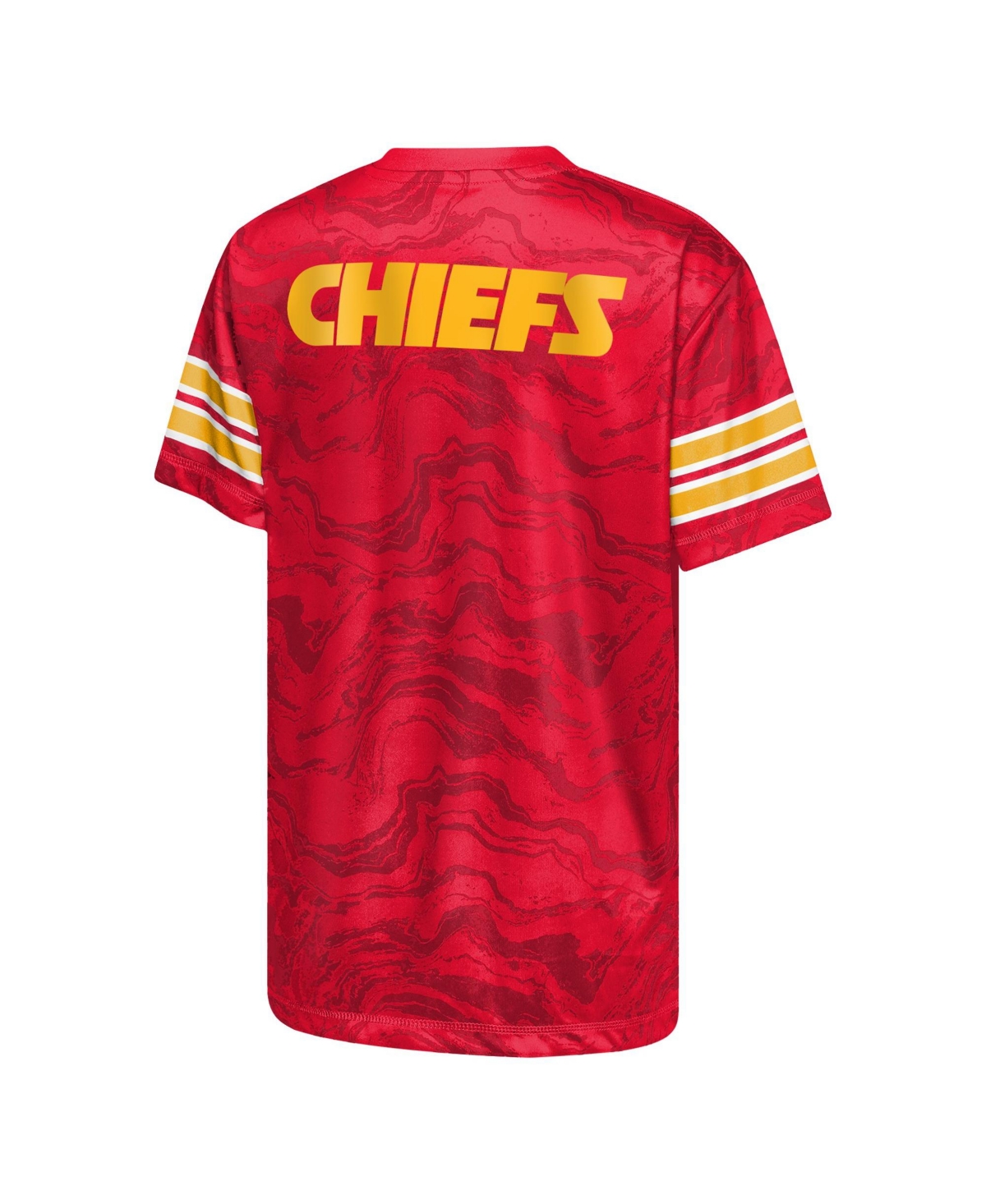 Outerstuff Boys' and Girls' Kansas City Chiefs Slant Route Regular-Fit Crewneck T-Shirt