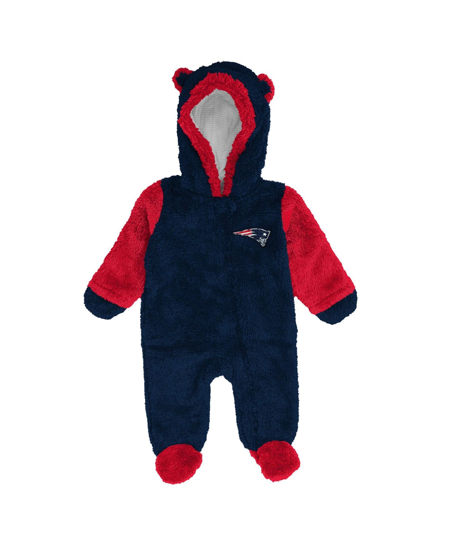Outerstuff Baby Boys' and Girls' New England Patriots Teddy Game Nap Fleece Sleeper — фото 2