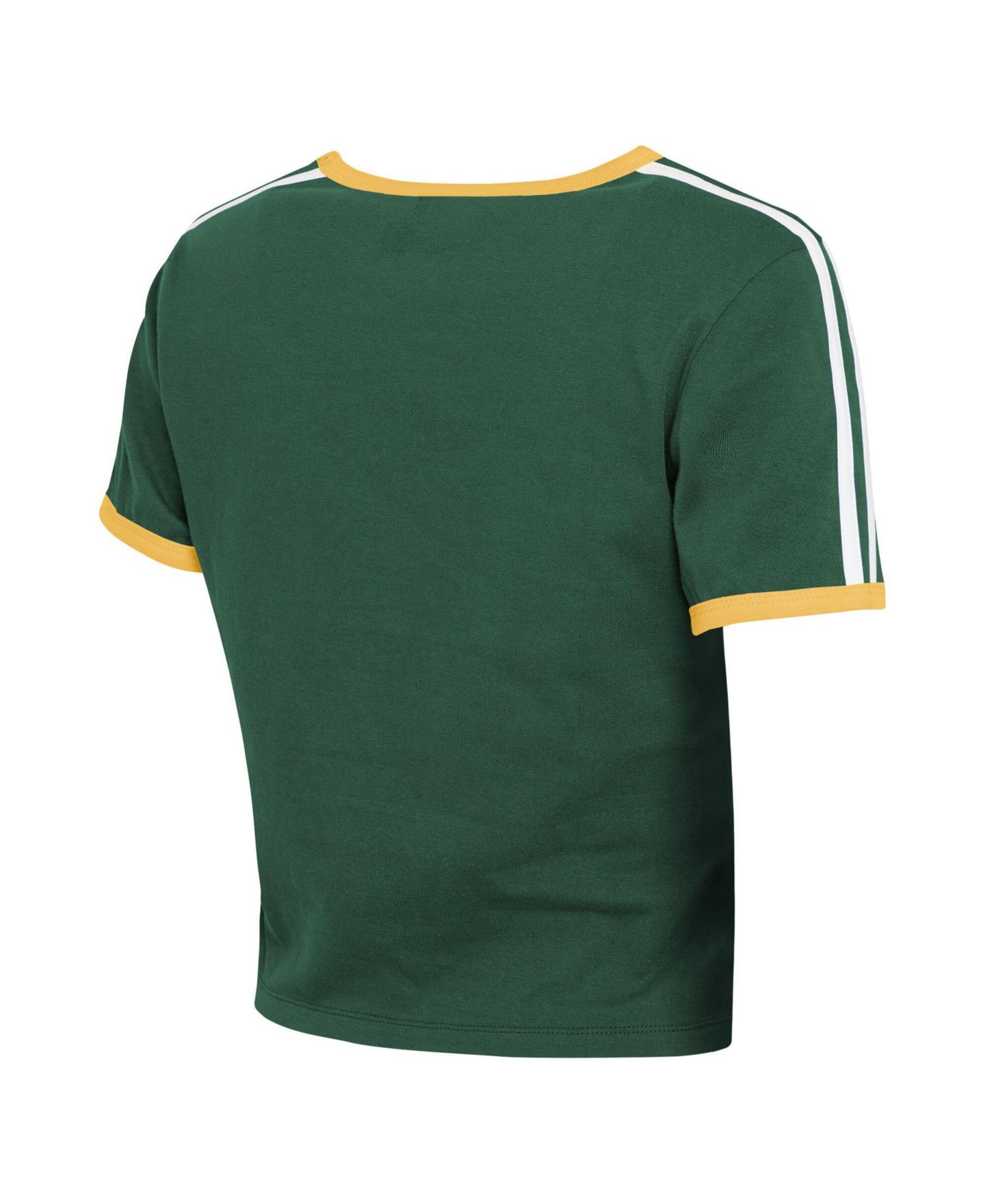 Женская футболка WEAR by Erin Andrews Green Bay Packers Cropped Throwback Cotton-Blend — фото 4
