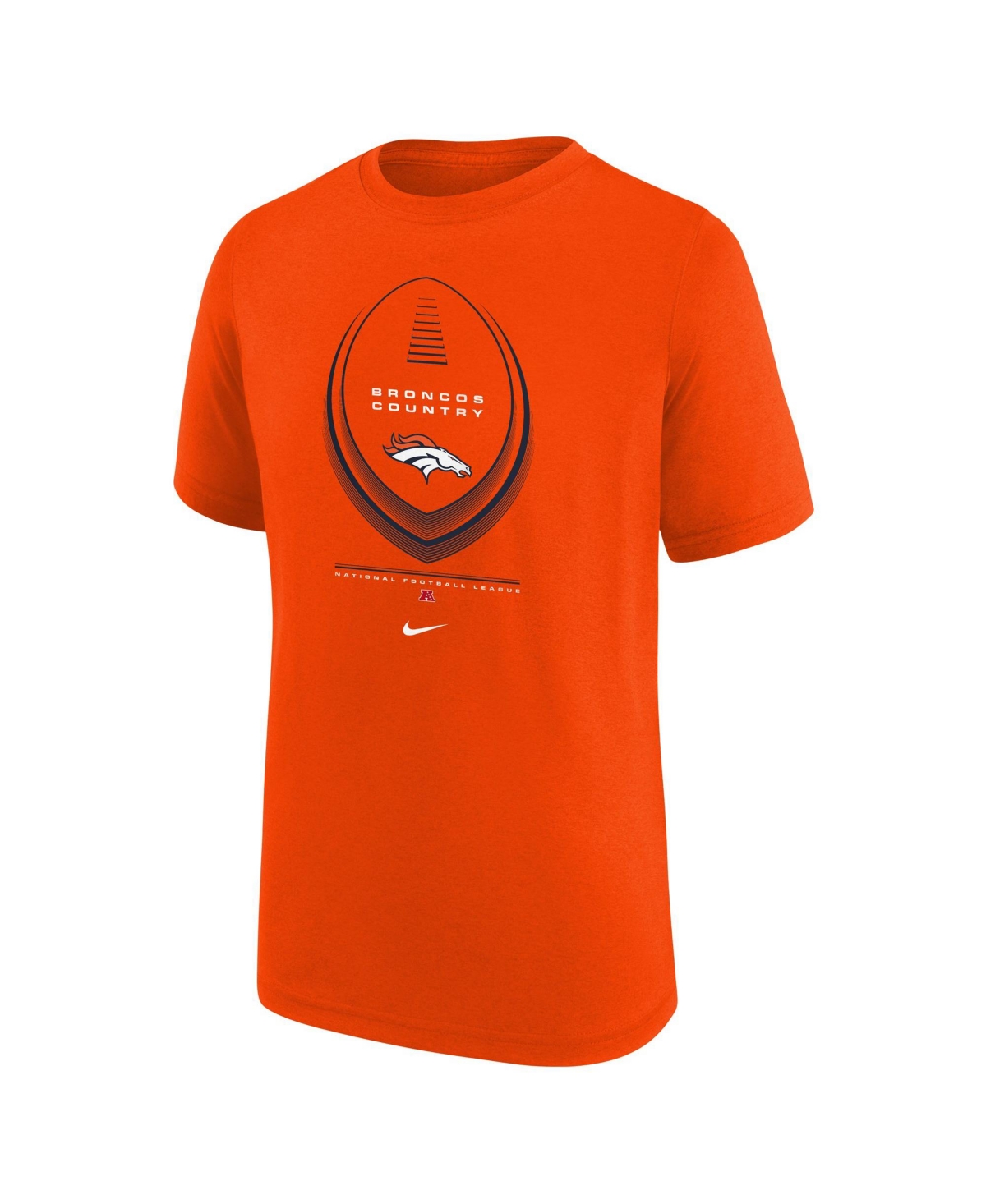 Nike Boys' and Girls' Denver Broncos Icon Legend Dri-fit T-Shirt - Orange