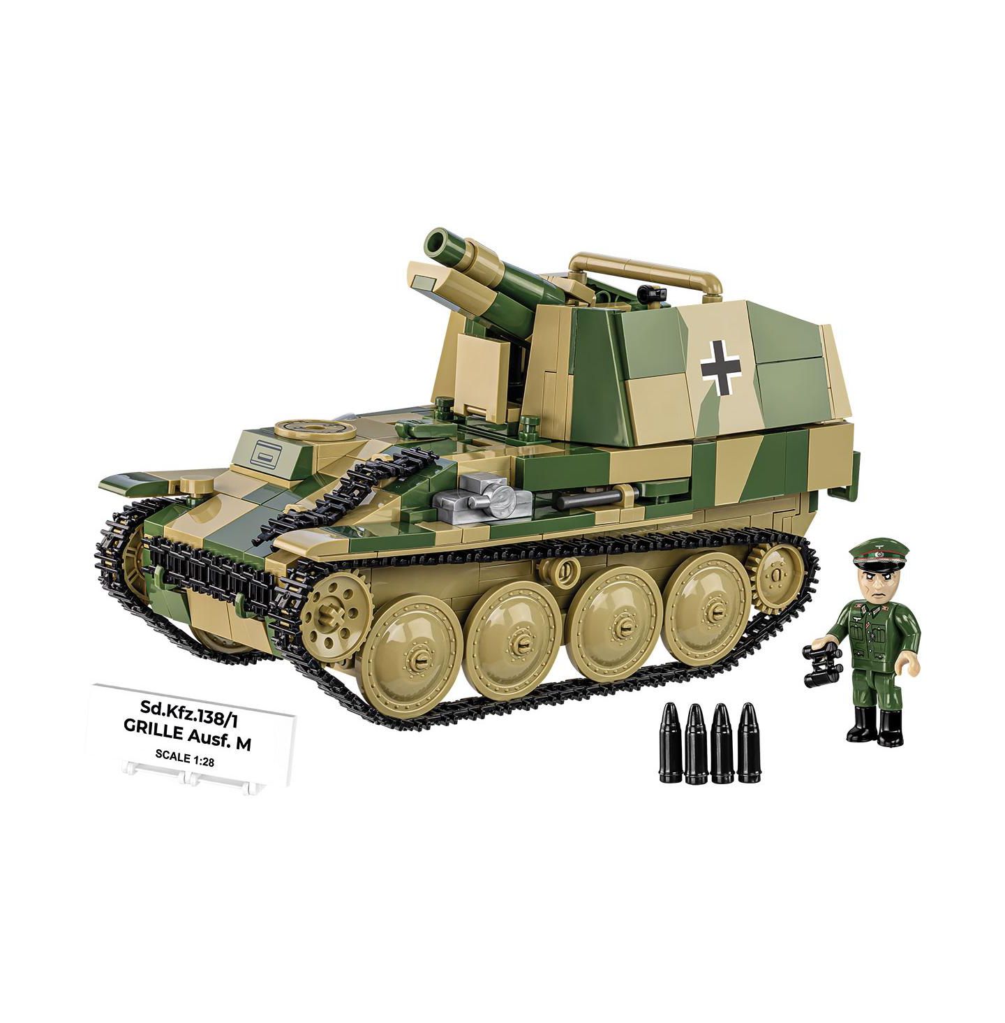 Детский конструктор COBI Historical Collection World War II Sturmpanzer 38(t) Grille Ausf. M 720-Piece Building Set, Ages 9+ — фото 3